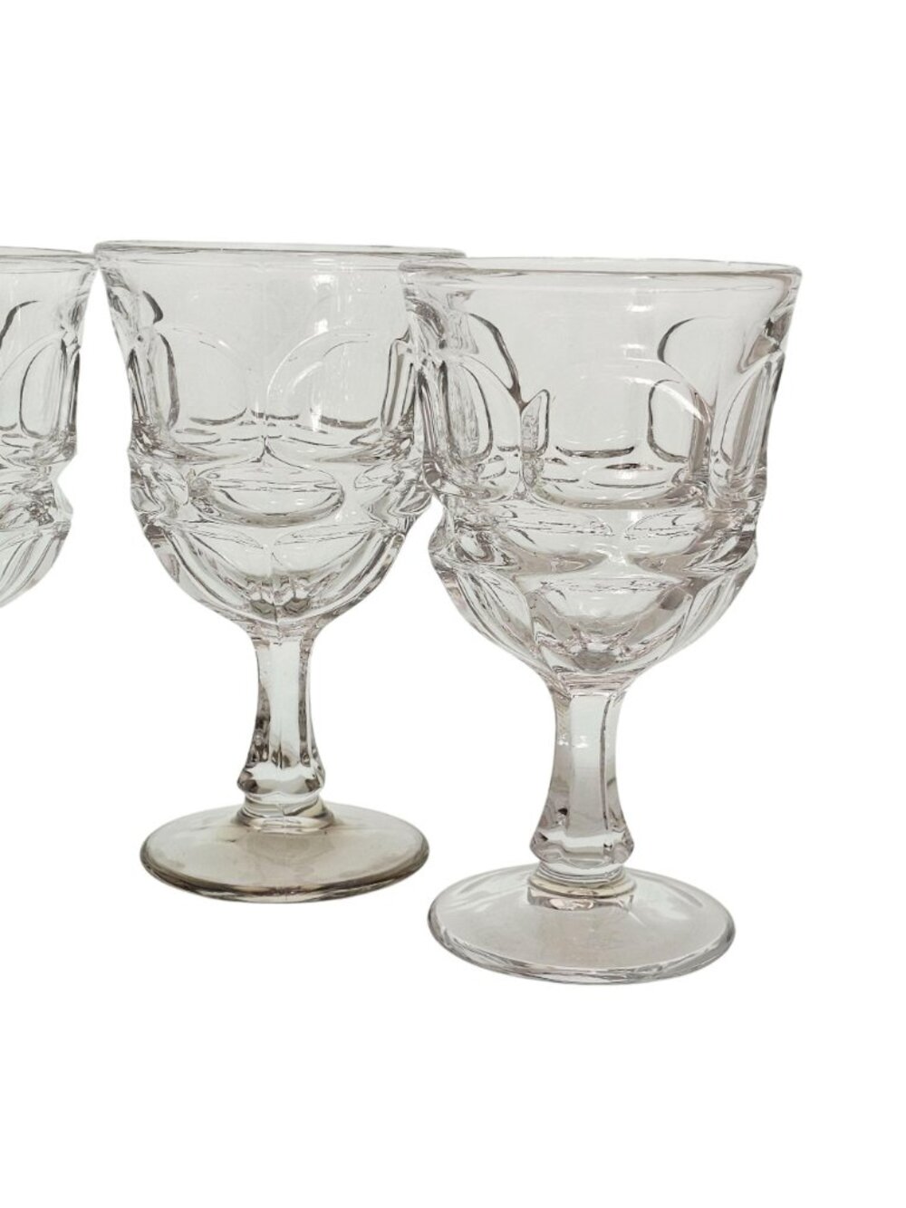 4 Fostoria Argus Water Goblets 6.5" vtg 1970s clear glasses midcentury 10oz - Picture 6 of 8